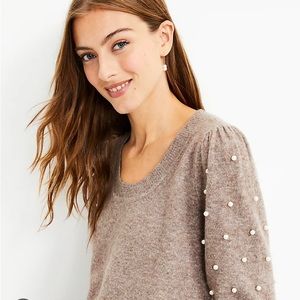 Loft Pearlized Sleeved Women’s Sweater Size Medium